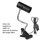 360° Rotating E27 Lamp Holder — Clip-On Reptile Heat & UV Fixture