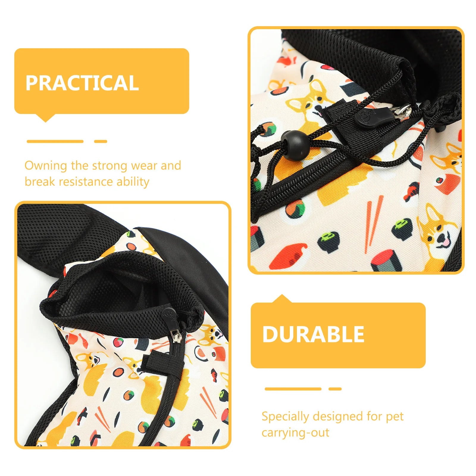 Small Dog Carrier Sling Purse (Breathable Mesh, Oxford, Adjustable Strap)
