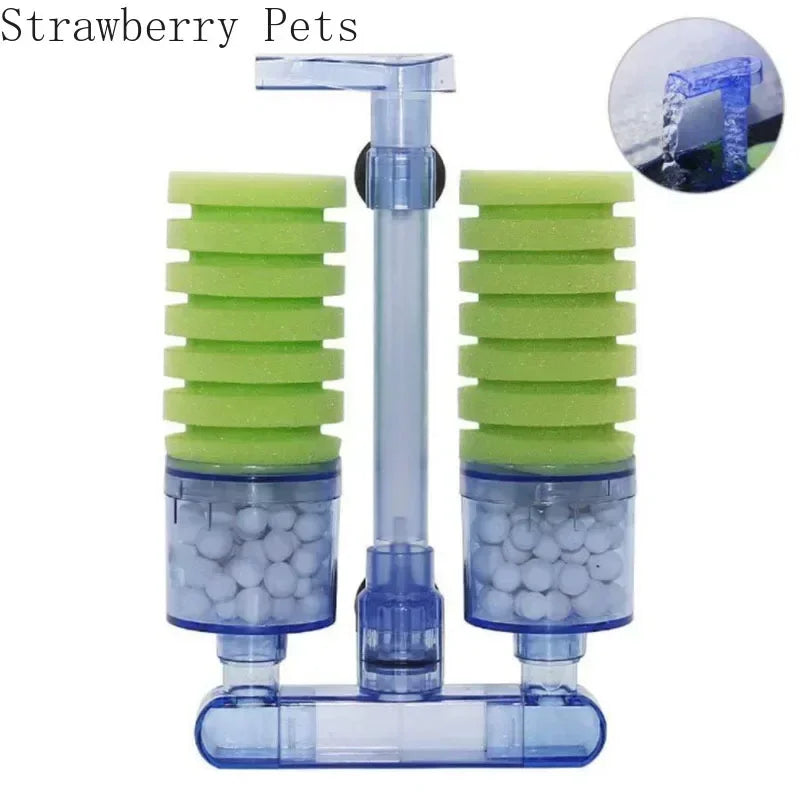 Aquarium Surface Skimmer Filter (Air Pump Driven, Oil Film Removal)