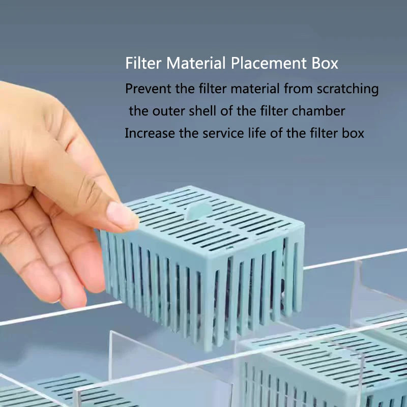 Wall-Mounted Waterfall Aquarium Filter Box (Silent, Built-In, Back Filter)