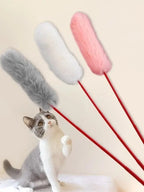 Feather & Bell Collar Teaser Sticks — Self-Play Cat Toy, 10-Pack