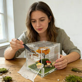 Magnetic Feeding Dish Set for Jumping Spiders — No-Wobble Acrylic Bowl