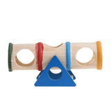 Wooden Hamster Seesaw — Tunnel Toy with Teeth-Grinding Design
