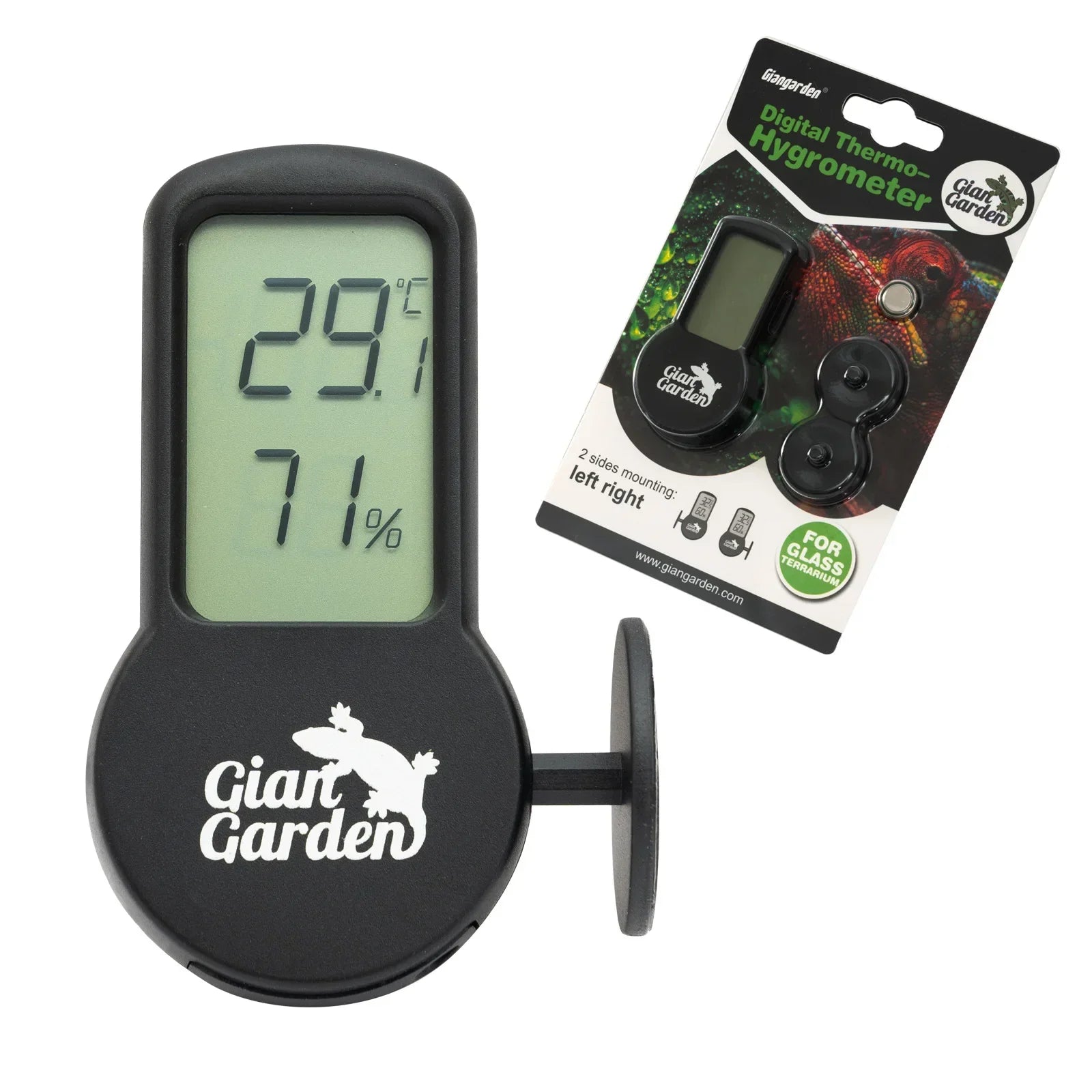 Digital Reptile Hygrometer & Thermometer — Terrarium Habitat Monitor