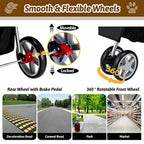 4-Wheel Foldable Pet Stroller with Cup Holder & Storage for Small & Medium Dogs & Cats — Jogger Travel Cart
