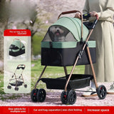 Lightweight Foldable Detachable Basket Pet Stroller Dogs Cats Outdoor Travel Dog Stroller Stroller for Dog Pet