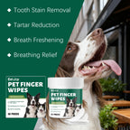 Pet Teeth Cleaning Wipes — Removes Food Residue & Freshens Breath
