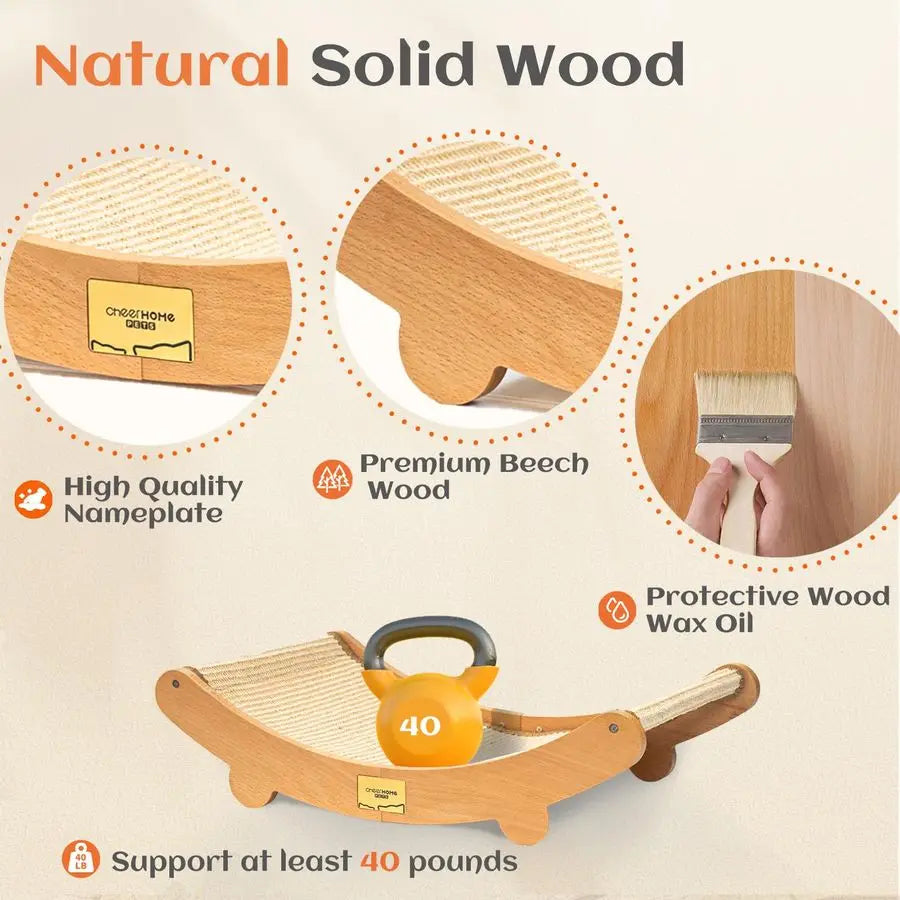 Sisal Cat Scratcher Hammock Chair for Large Cats