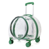 Pet Carrier Universal Wheel Rolling Cat Carrier Clear Trolley Case Large Capacity Pet Carrier Breathable Pet Travel Bag Fashion