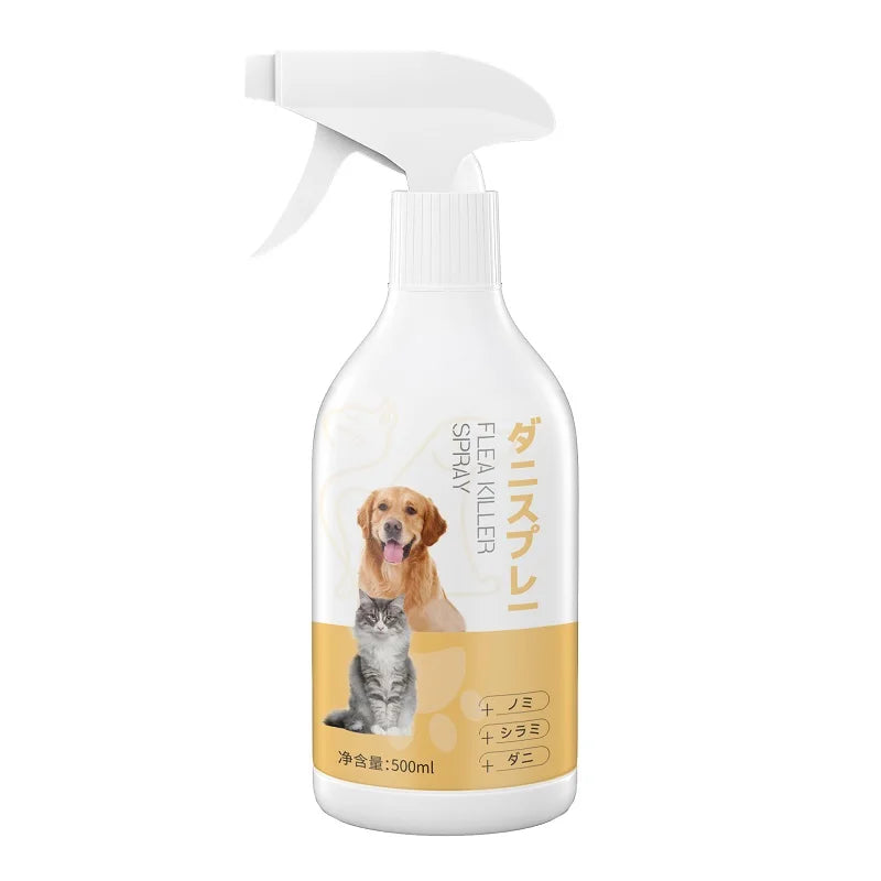 Natural Flea & Tick Repellent Spray for Dogs & Cats — Lavender & Camphor Oil, 500ml