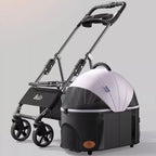 Ultra-Lightweight Foldable Pet Stroller with Detachable Carrier for Cats & Dogs