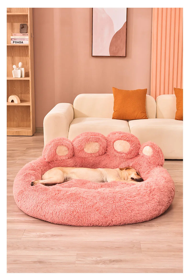Fluffy Plush Winter Pet Bed Basket