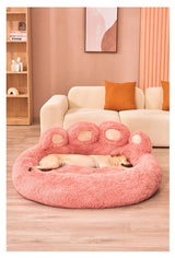 Fluffy Plush Winter Pet Bed Basket