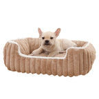 Plush Faux Fur Square Pet Bed, All-Season