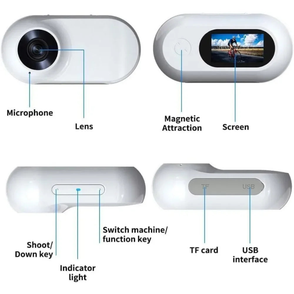 HD 1080P Pet Camera Collar for Dogs & Cats - Wireless Mini Action Cam for Outdoor Use