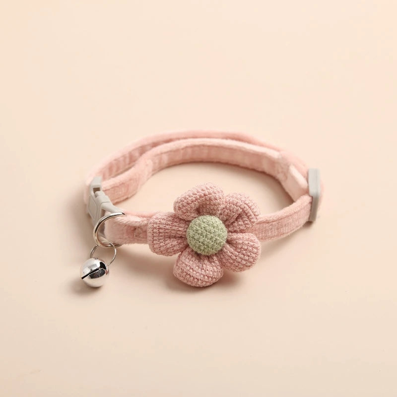 Sunflower Bowtie Cat Collar with Bell