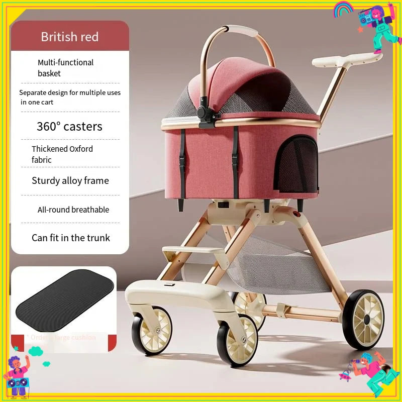 One-Click Fold Universal Lightweight Cat & Baby Stroller — 2026 Model