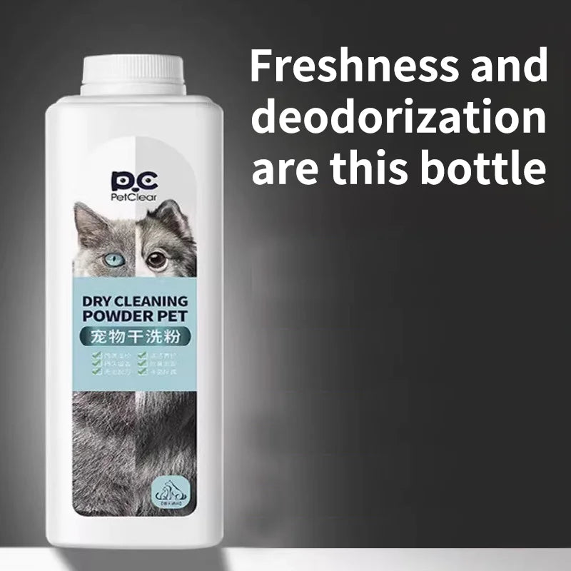 Plant-Based Pet Dry Shampoo Powder — Waterless Bath & Odor Control
