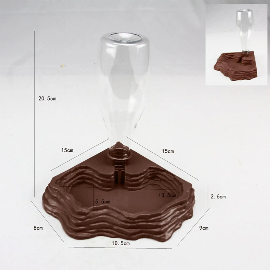 Automatic Reptile Water Dispenser — 400ml Stable-Base Terrarium Bowl