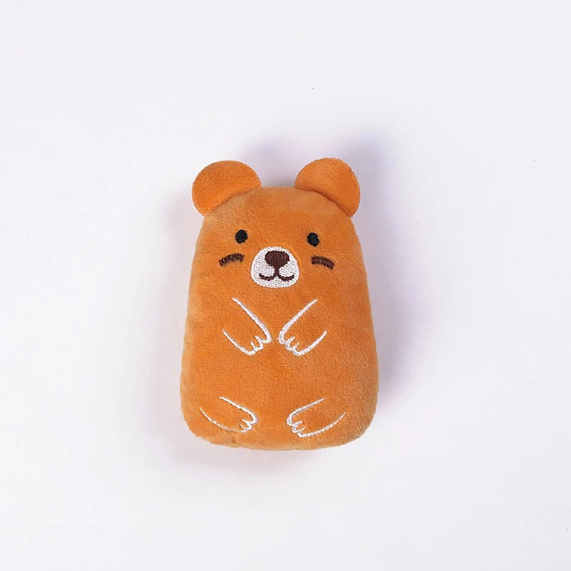 Cartoon Animal Plush Cat Chew Toy — Bite-Resistant Teething Relief