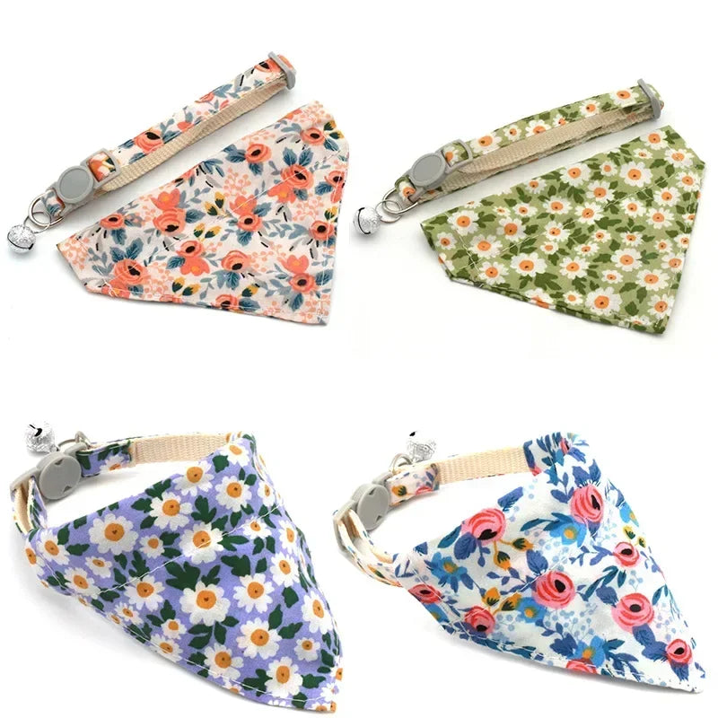 Daisy Flower Bandana Collar for Pets