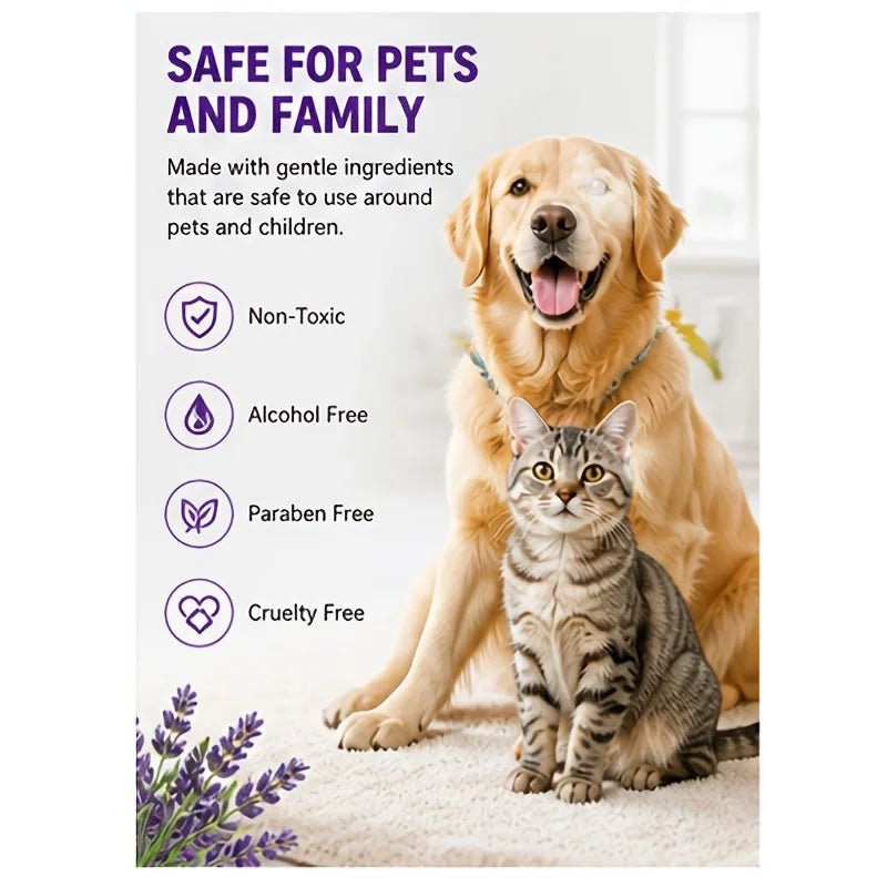 Pet Urine Odor Remover Spray — Fast-Drying, No-Residue Stain & Smell Eliminator