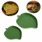 Leaf-Shaped Reptile Feeding Dish — Shallow Water & Food Bowl for Tortoises & Lizards