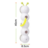 Rechargeable Motion-Activated Caterpillar Cat Teaser with Feather Tail — Intelligent Interactive Toy