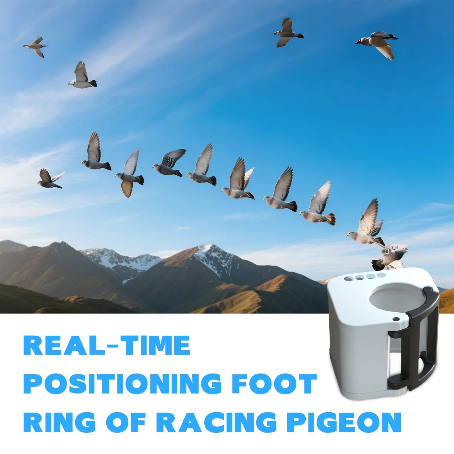 IP67 Waterproof 2.5g Racing Pigeon GPS Tracker - GLONASS/GSM Leg Band with 160-Hour Battery