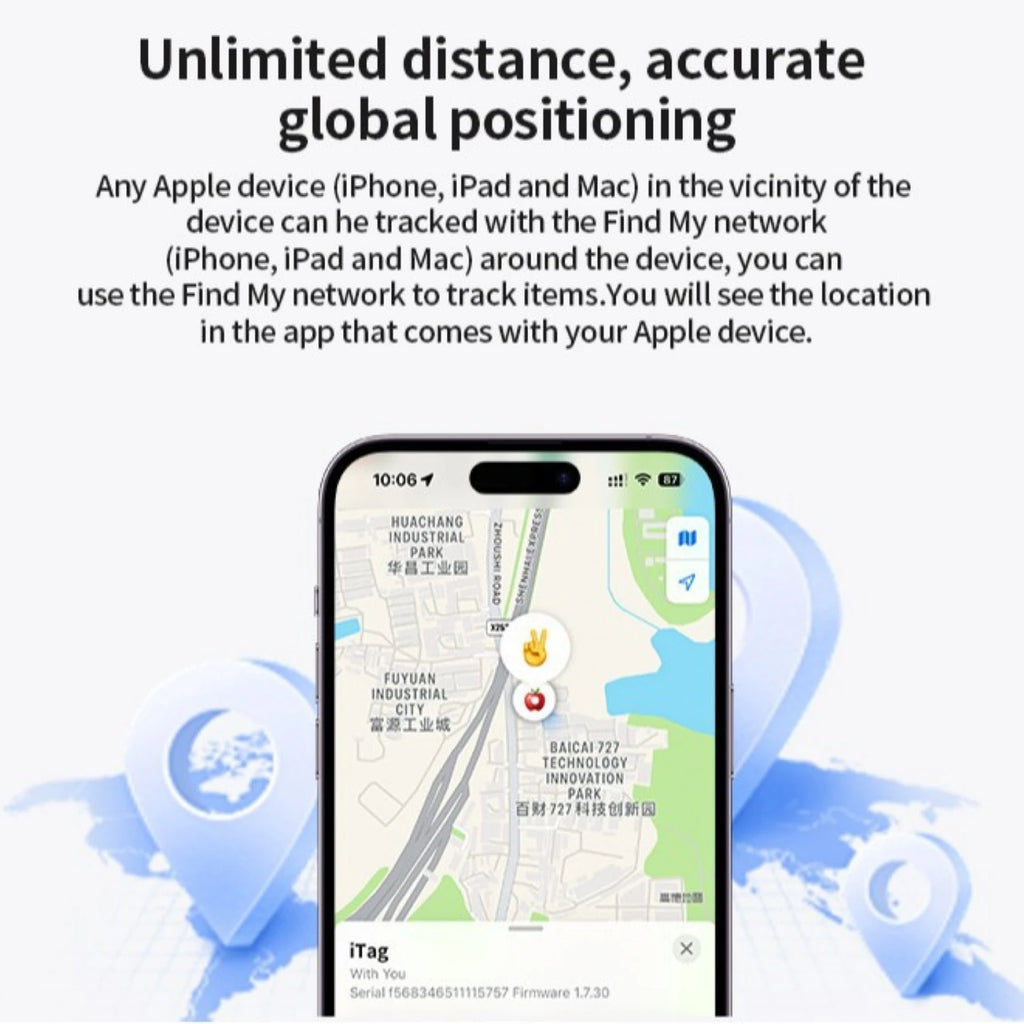 No-Subscription Pet Tracker for Apple Find My with AirTag Case