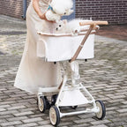 Luxury PU Leather Pet Stroller with Car Pet Basket for Cats & Dogs