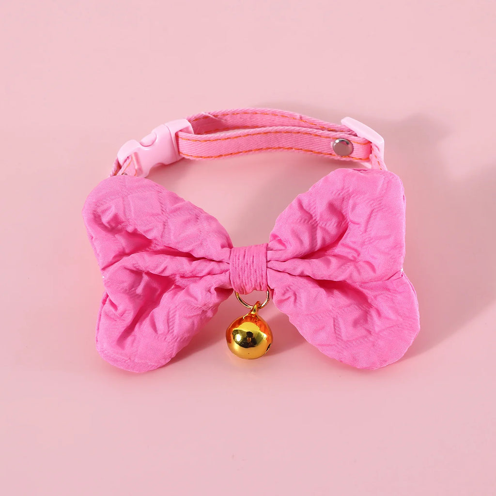 Candy Color Bow Collar for Cats & Small Dogs