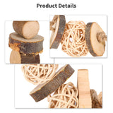 Wooden Chew Toys Set (3 Pcs) — Molar Care for Hamsters & Small Pets