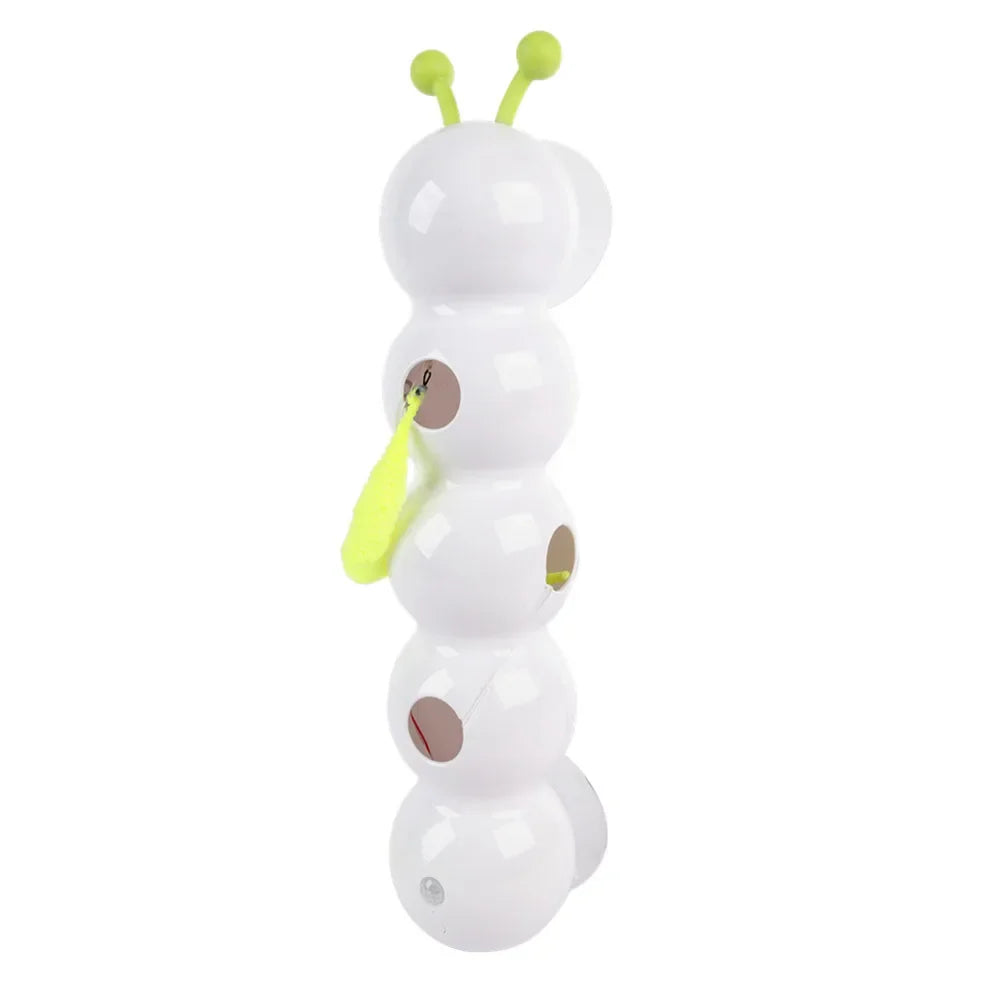 Smart Whack-a-Mole Caterpillar Cat Toy — Motion Sensor Feather Teaser