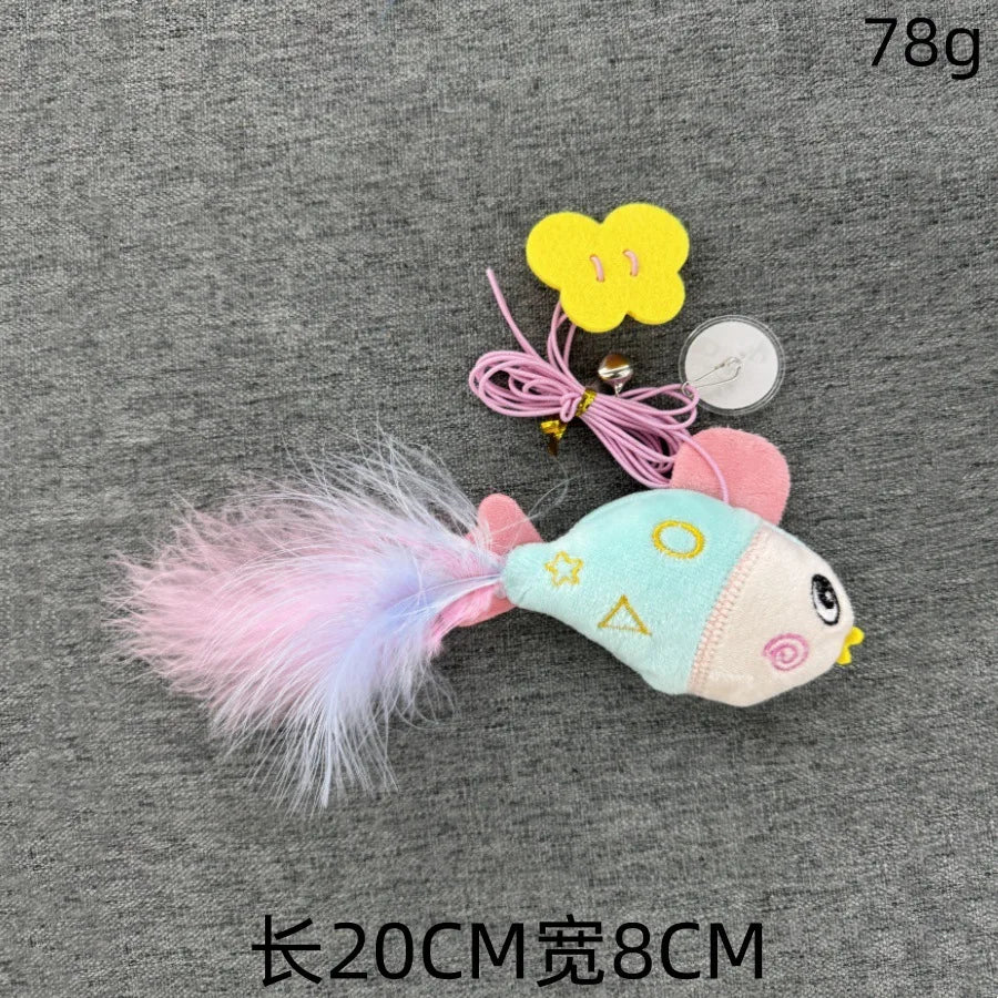 Hanging Simulation Bird & Insect Cat Toy — Self-Play Teaser Wand Toy for Kittens