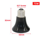 Mini Conical Ceramic Heat Emitter — No-Light Infrared Bulb, 20,000+ Hour Life