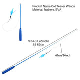 3-Section Telescopic Cat Wand — Extendable Interactive Fishing Pole Toy