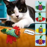 4-Piece Faux Feather Cat Toy Set — Interactive Bell Toys for Cats