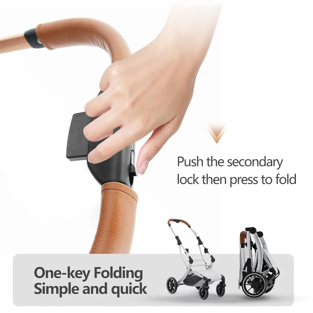 3-in-1 Foldable Pet Stroller with Detachable Carrier, Storage Basket & Pet Pad — Safe Outdoor Cart