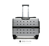 2026 Large Capacity Transparent Pet Suitcase Portable Stroller Double Medium To Large Pets Cat Outdoor Travel Bag