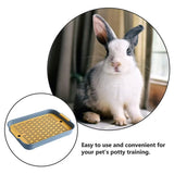 Rabbit Litter Box — Corner-Fit Tray with Raised Grate