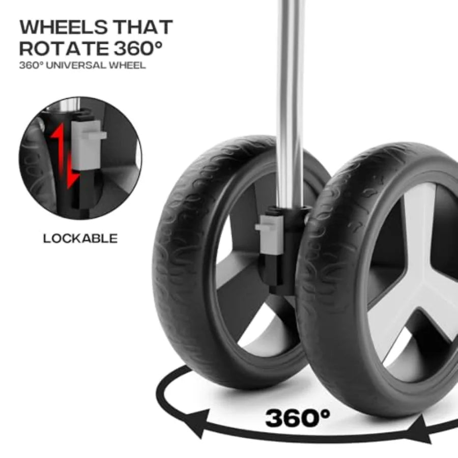 Multi-Capacity 3-Wheel Foldable Jogger Pet Stroller — Fits Small Dogs up to 10 lbs, Medium Dogs up to 30 lbs