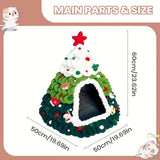 Christmas Tree Cat Bed (Knitted Warm Kitten & Puppy Nest)