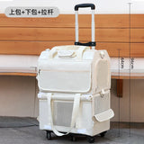 2Cat Carrier Soft-Sided Carriers with Telescopic Handle  2 in 1 Removable 2 Bags  Car Max for Double 15LB Cats and Small Dogs