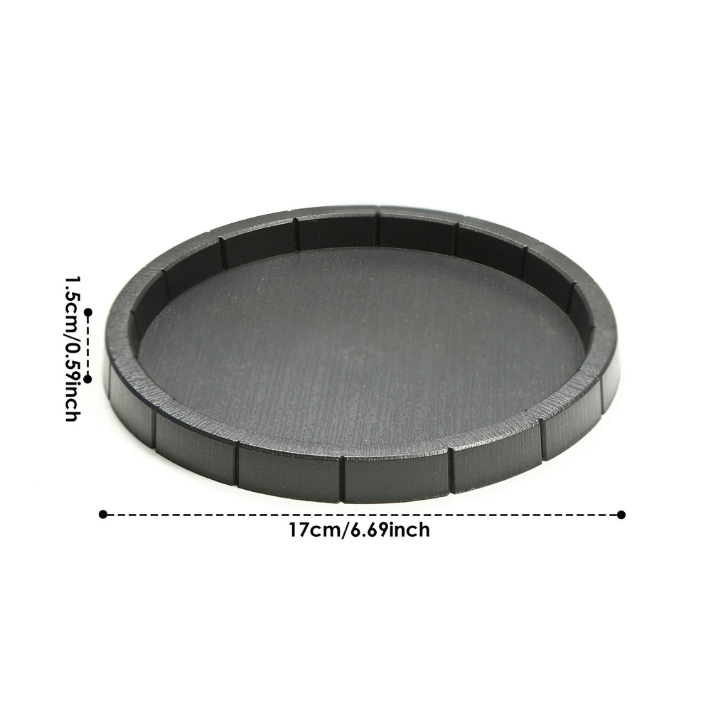Black Plastic Reptile Feeding & Bath Basin — Round or Hexagon