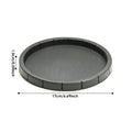 Black Plastic Reptile Feeding & Bath Basin — Round or Hexagon