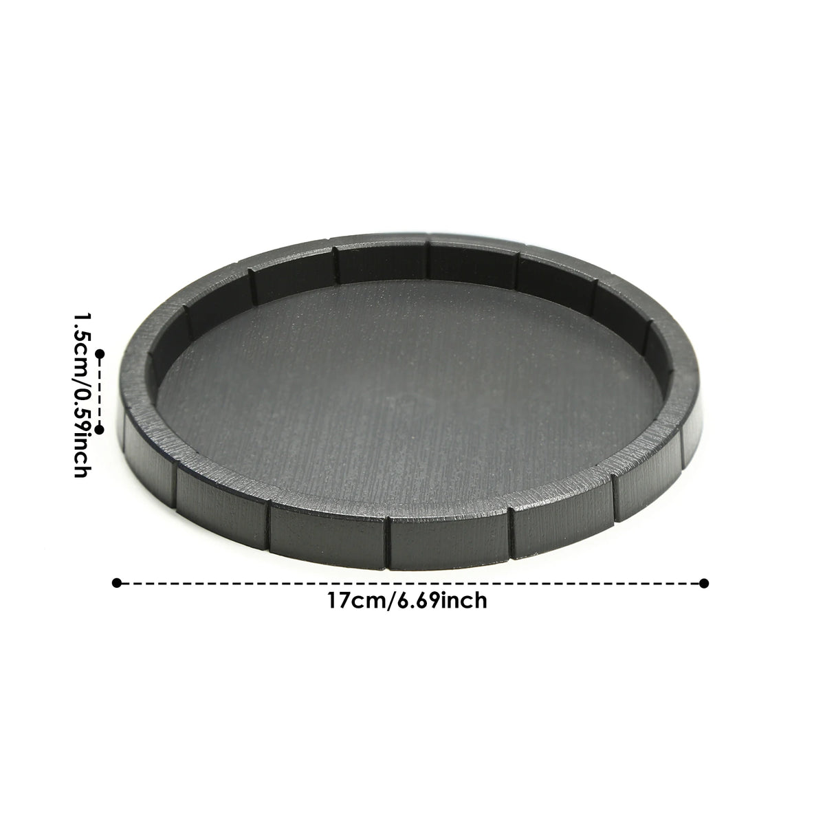 Black Plastic Reptile Feeding & Bath Basin — Round or Hexagon