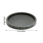 Black Plastic Reptile Feeding & Bath Basin — Round or Hexagon