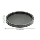 Black Plastic Reptile Feeding & Bath Basin — Round or Hexagon