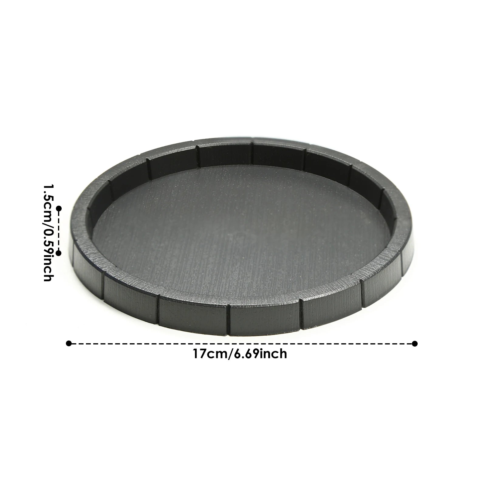 Black Plastic Reptile Feeding & Bath Basin — Round or Hexagon